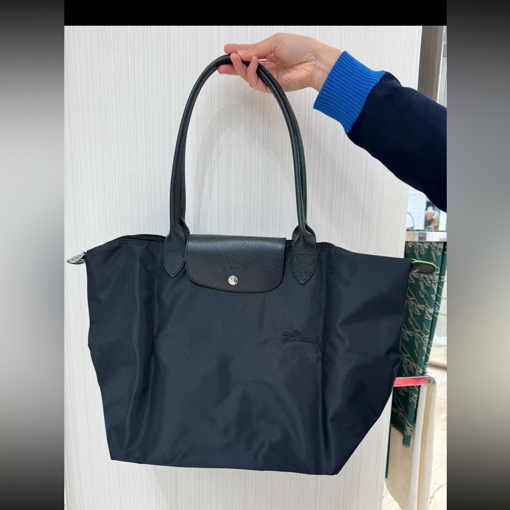 Longchamp  large tote bag black color universal‎ style versatile shoulder Purse - Picture 5 of 15